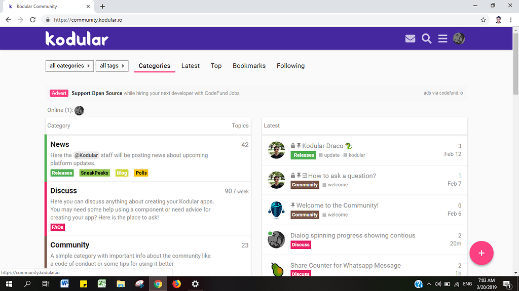 Online (1) and it was me - Off Topic - Kodular Community