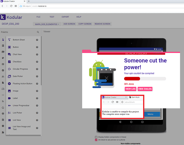 I cant export my app, but i can "Test companion" =S - Discuss - Kodular ...