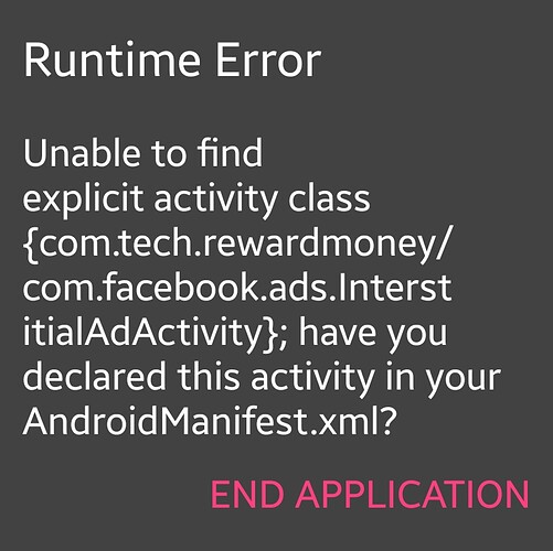 Facebok ad not showing - Ads - Kodular Community