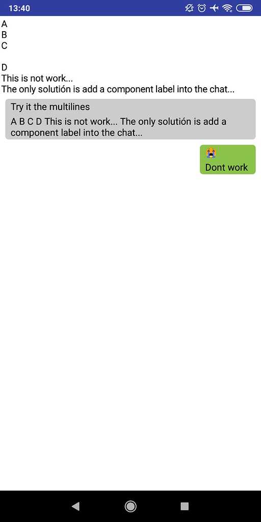 Multiline in chat view doesn t work - Discuss - Kodular Community