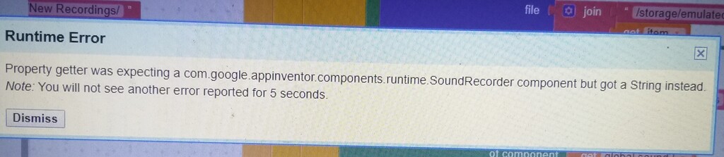 Runtime error sound recorder app - Discuss - Kodular Community