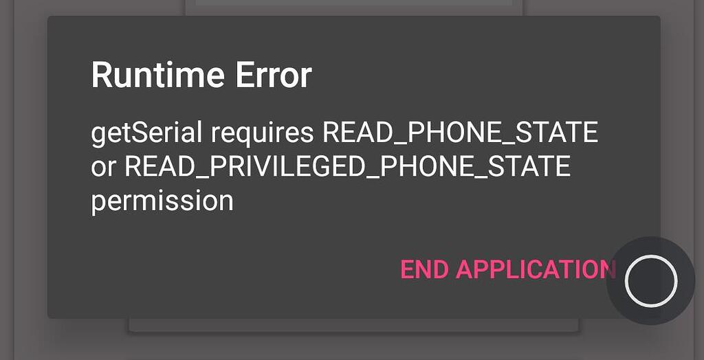 Permission runtime error - Bugs - Kodular Community