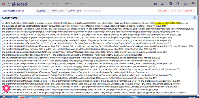 Runtime error with Extension - Bugs - Kodular Community