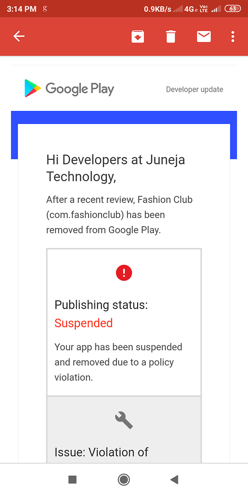 Why my app got suspended - Discuss - Kodular Community