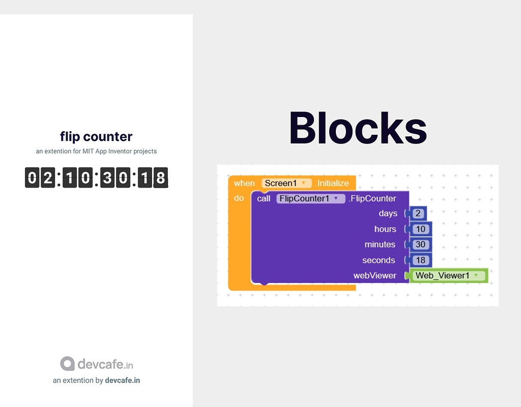 [FREE] Flip Countdown Extension - Extensions - Kodular Community