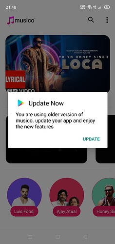 Update Popup