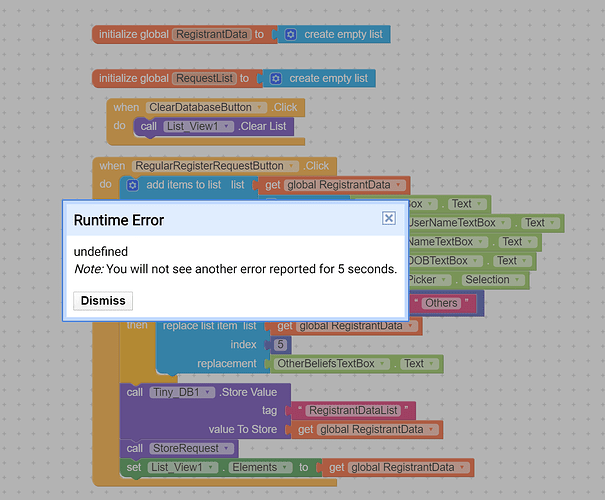 clear list proble undefined