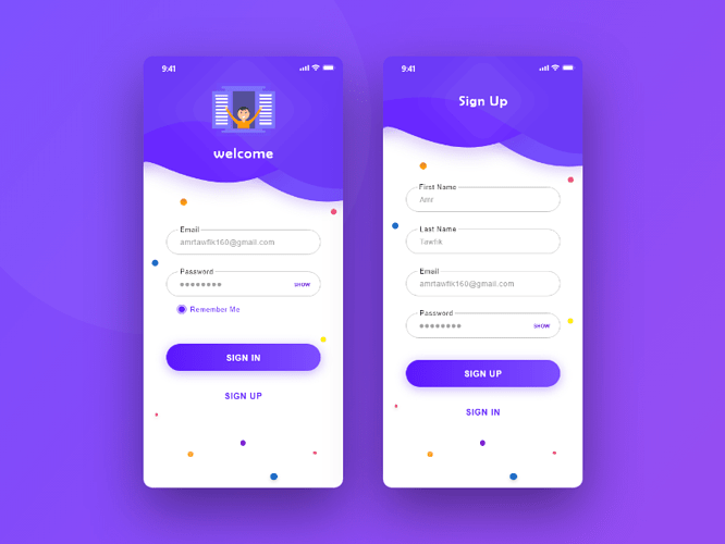 Login & Sign up Page