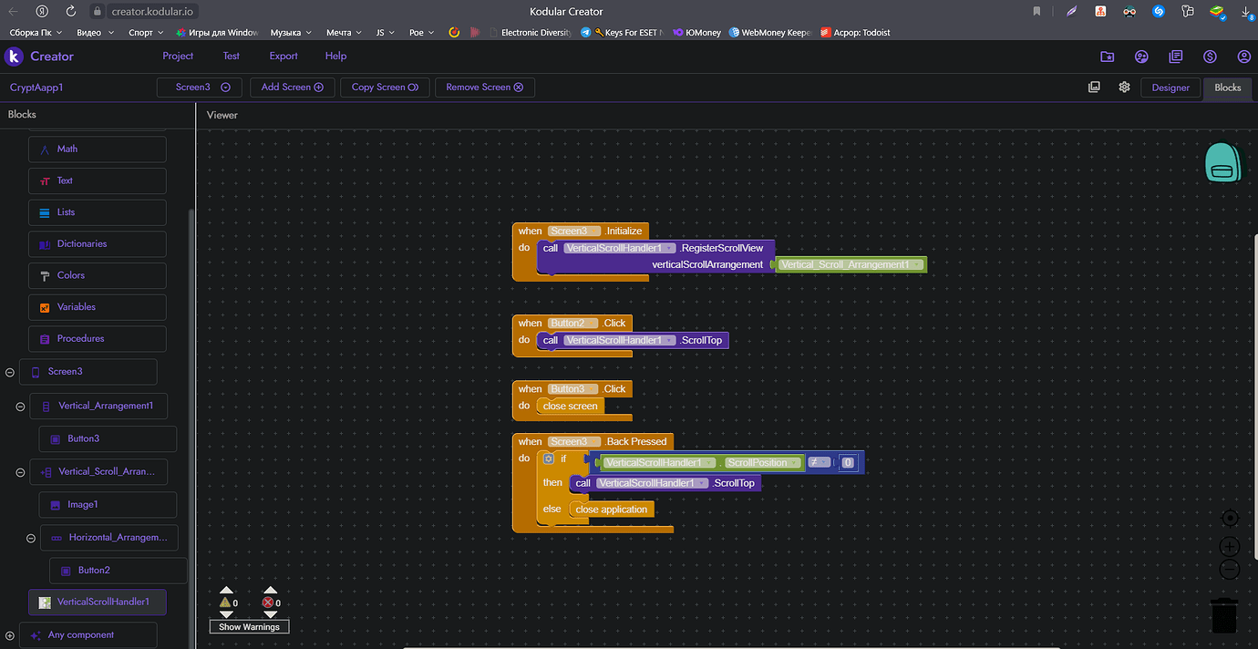 "Scroll to top" button - Discuss - Kodular Community