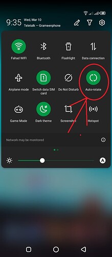 auto rotate on off
