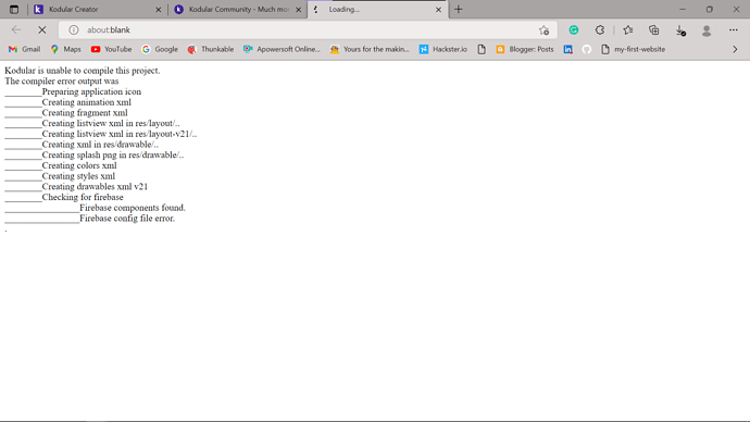 Getting problem in exporting my projects apk - Discuss - Kodular Community