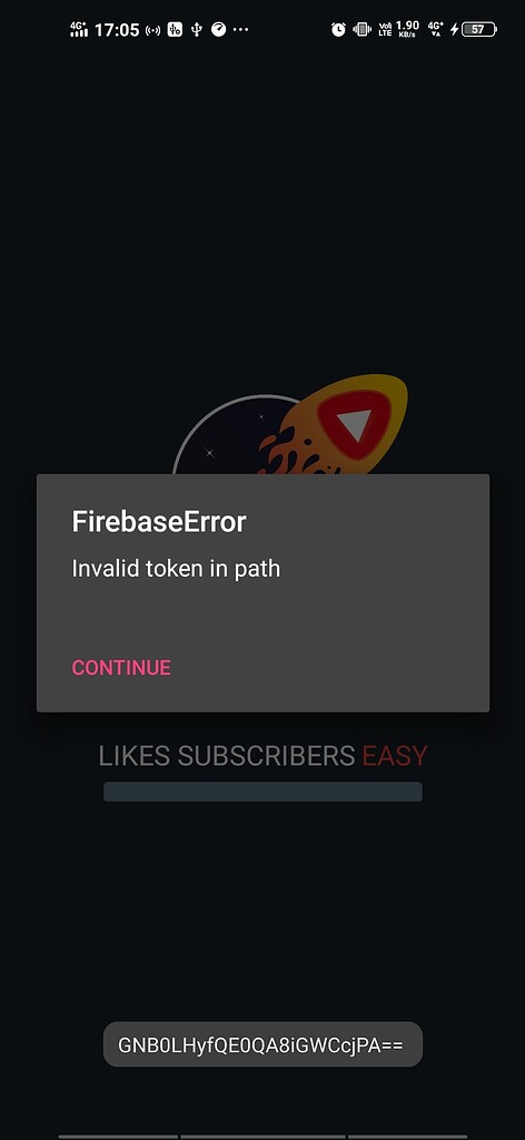 Firebase invalid token error - Discuss - Kodular Community