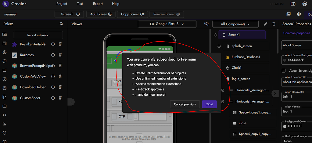 Premium Subscription Build .apk Issue - Discuss - Kodular Community