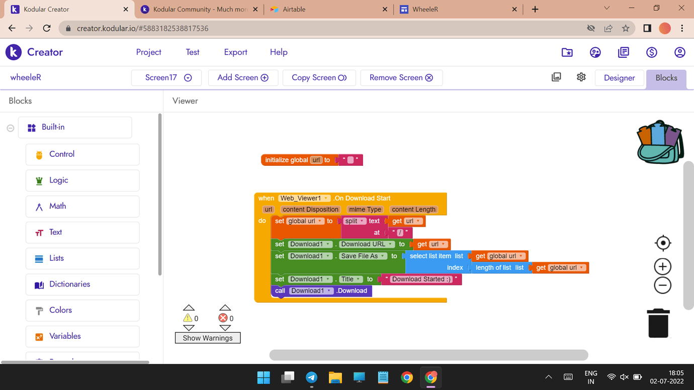 Web viewer download problem - Discuss - Kodular Community