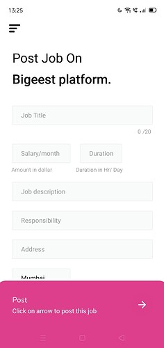 Post the job for compay
