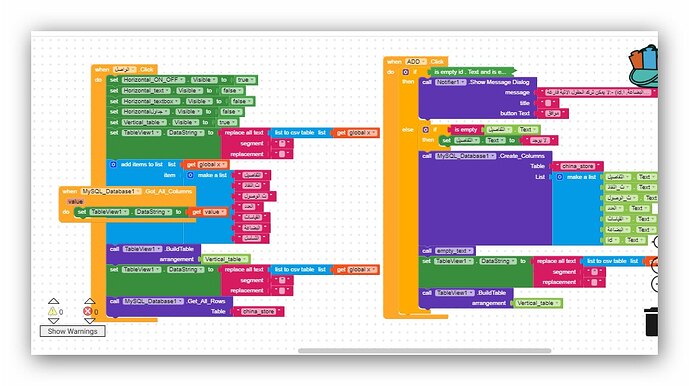 Get all rows from MySQL to tableview - Discuss - Kodular Community