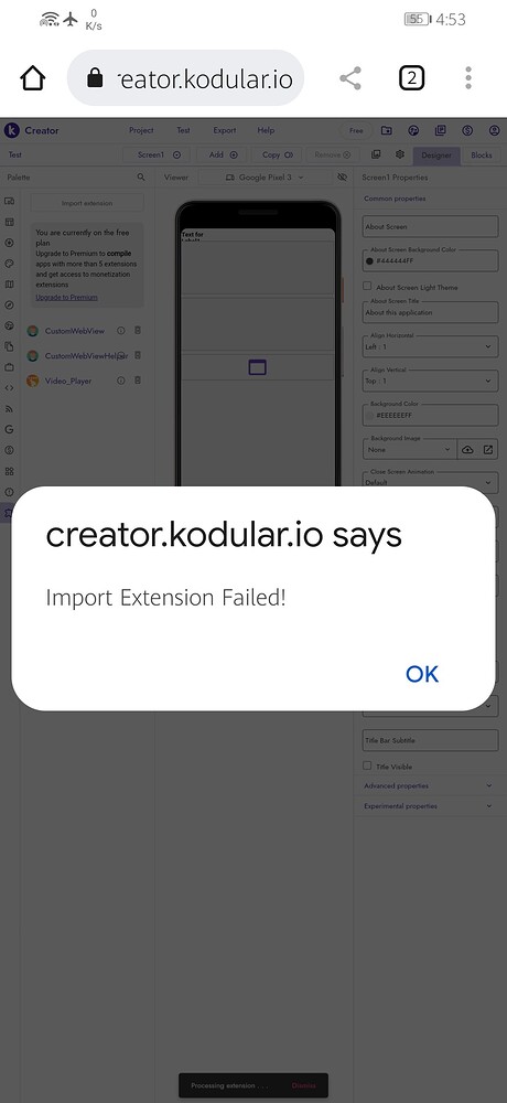 Facing bug in Webviewer - Bugs - Kodular Community