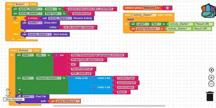 Create new folder, upload file into it, and display in app - Discuss ...