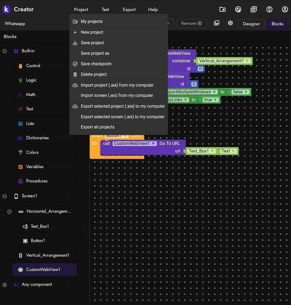 Whatsapp external link - Discuss - Kodular Community