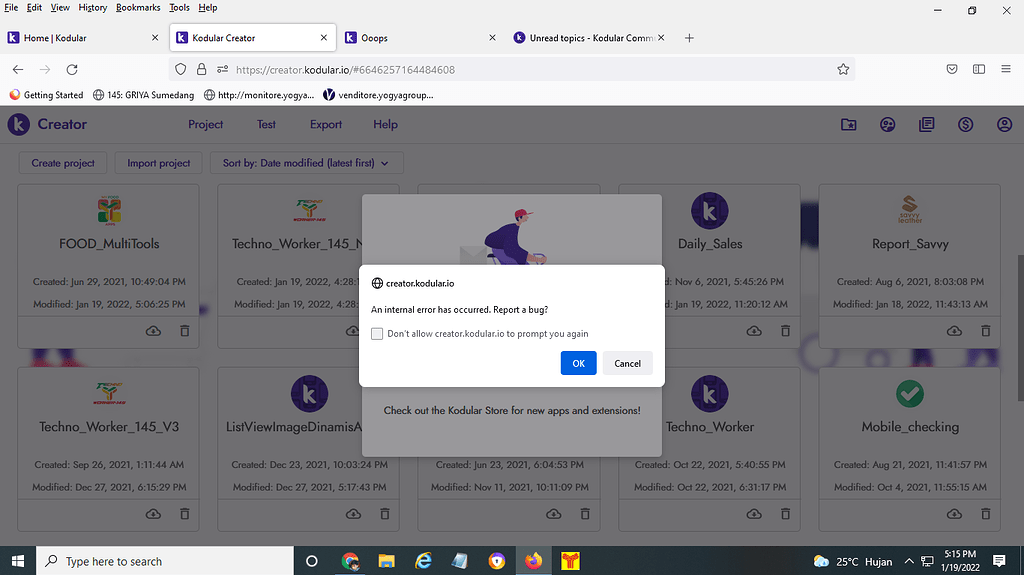 I can't open my project cause bug error - Discuss - Kodular Community