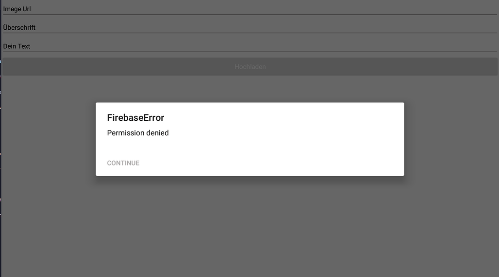 Firebase Error Permission Denied using Firebase Authentication ...