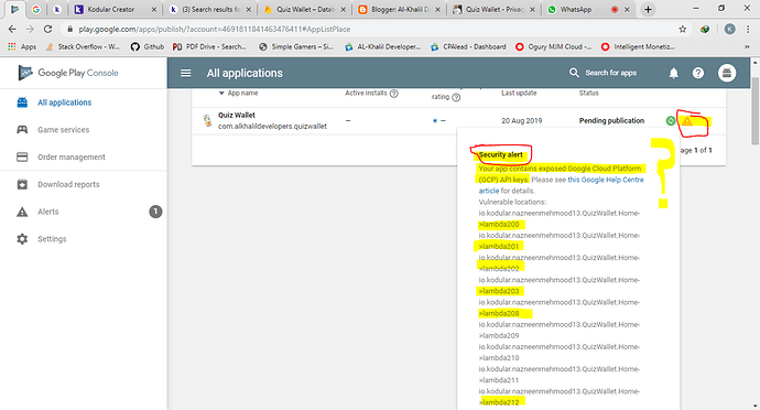 My app stoped from rollout on Google play store due to getting some ...