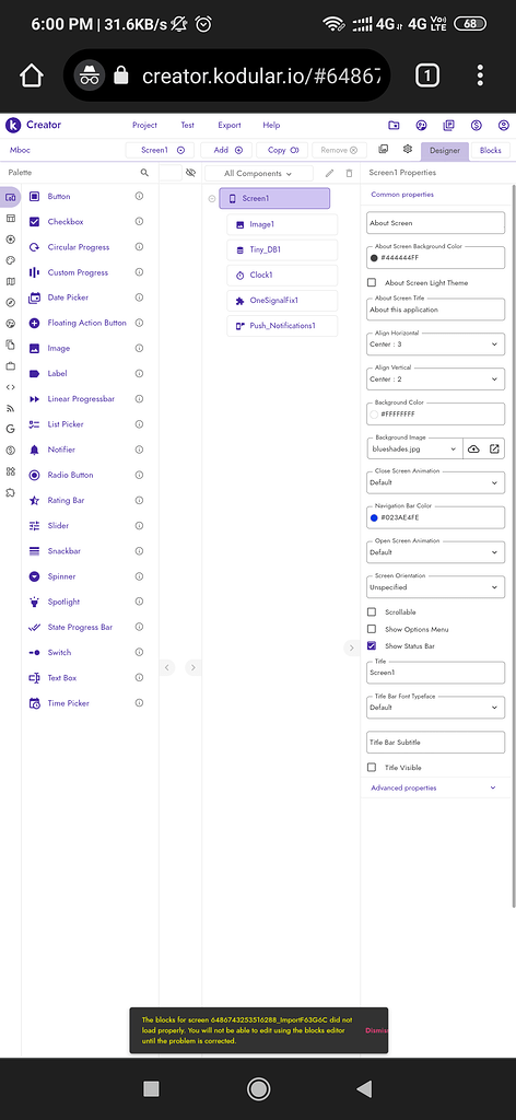 One more bug fenix update - Bugs - Kodular Community