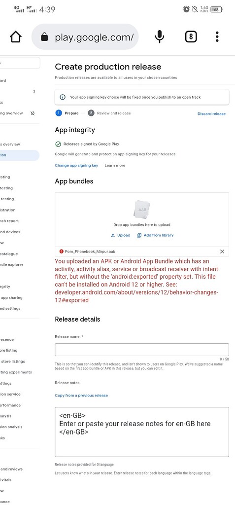 Play store Upload problem - Discuss - Kodular Community