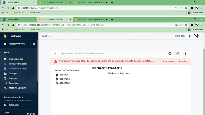 Firebase data validation - Discuss - Kodular Community