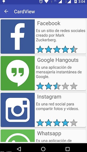 rating bar