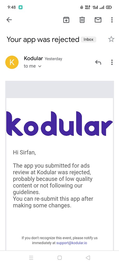 Kodular reject my app for montization - Discuss - Kodular Community