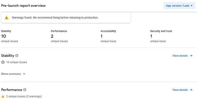 Pre Launch release report 2