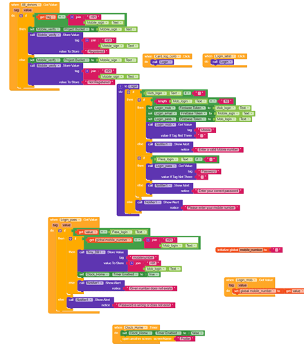 blocks Login Arrangement