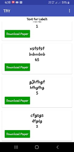 dynamic card view