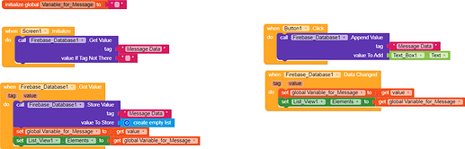 Blocks Image Firebase Error Message while appending a value to a specific tag