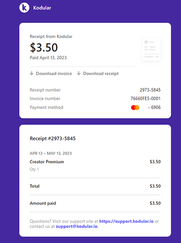 Kodular payment