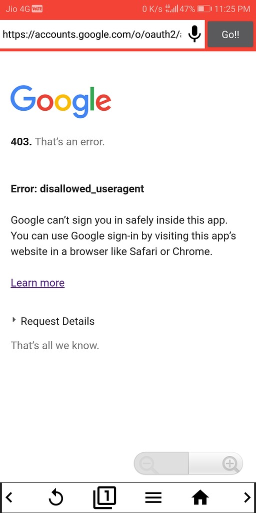 A Problem While Signing With Google Account - Discuss - Kodular Community