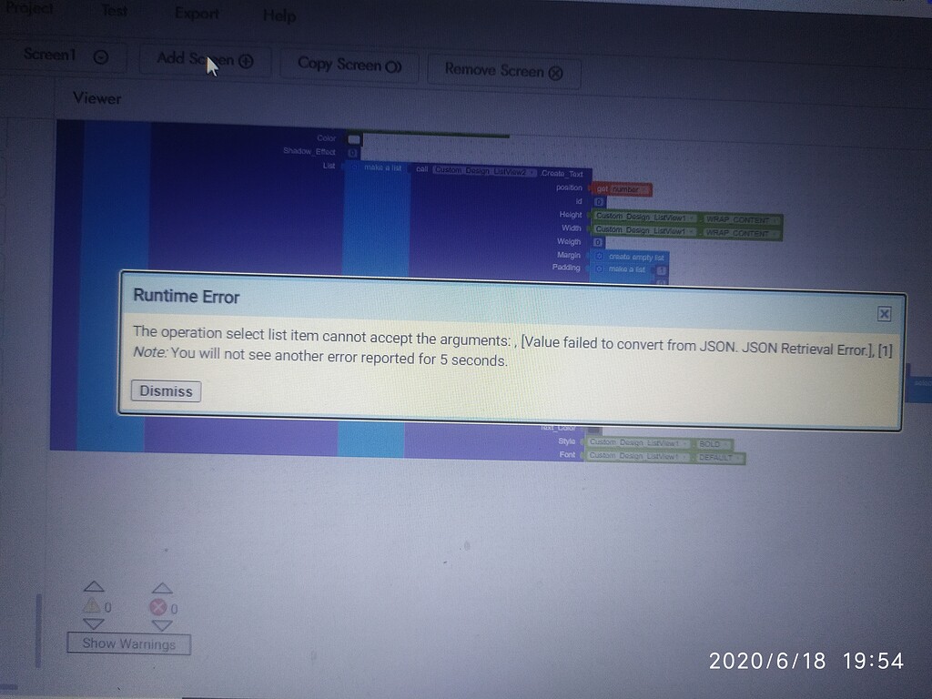 Help me to solve this json error - Discuss - Kodular Community