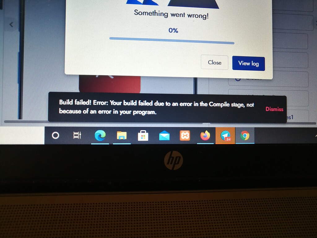 Build failed! Error: Your build failed due to an error in the Compile ...