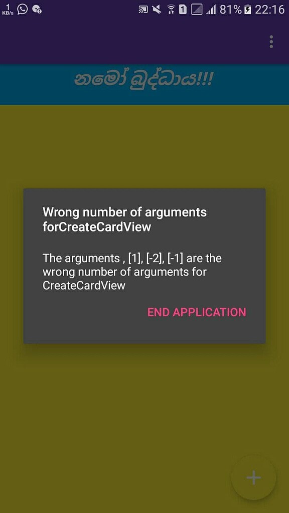 Creating cardview error - Discuss - Kodular Community
