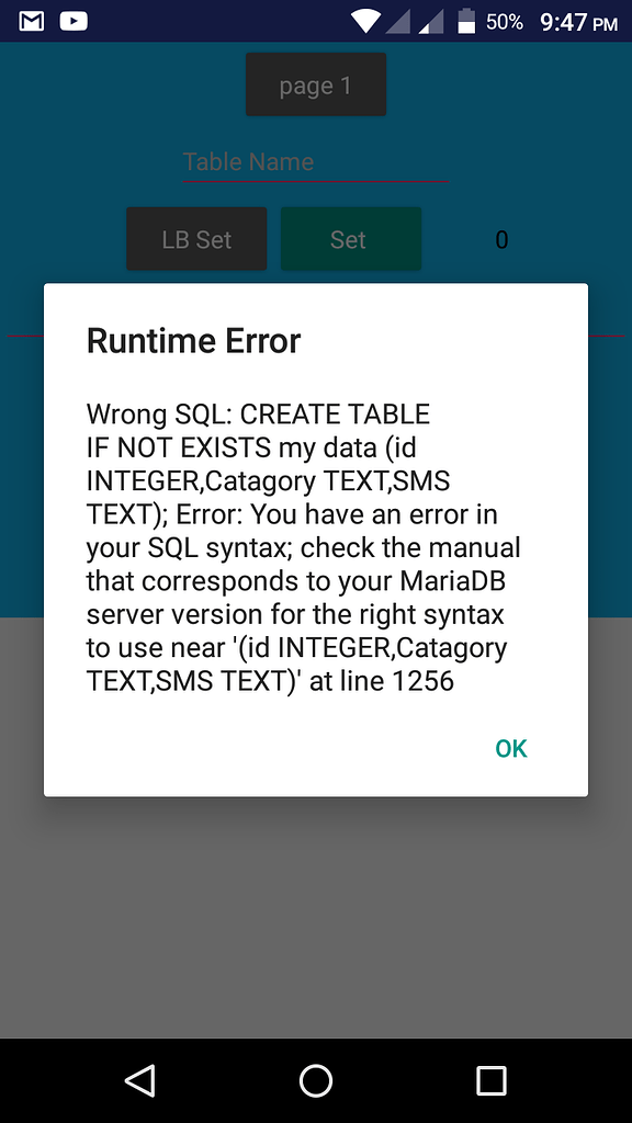 My sql database problem - Discuss - Kodular Community