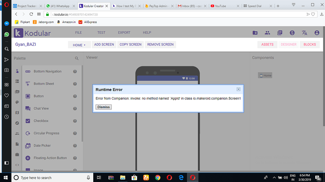 Live Test Error - Discuss - Kodular Community