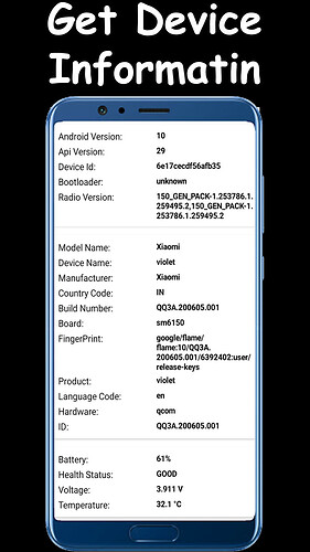 device info ss