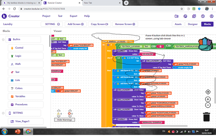 lost my textbox block