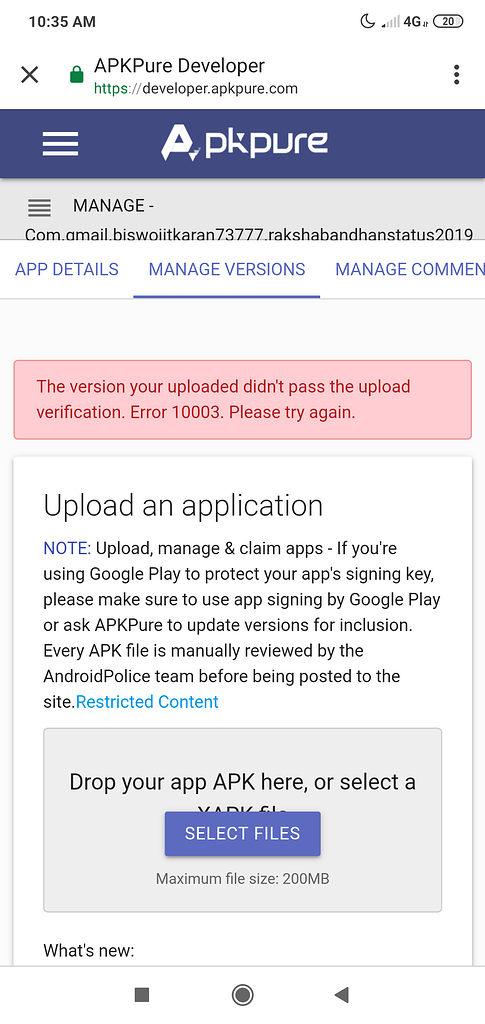 My Kodular app is failed to upload - Off Topic - Kodular Community