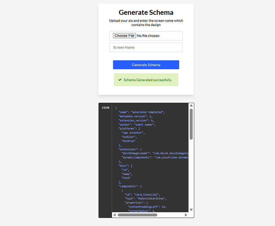Schema Generator - JSON Schema Generator for Dynamic Components ...