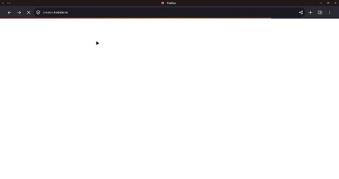 A blank white webpage is displayed in a browser window with a dark header and no visible content on the page. (Captioned by AI)