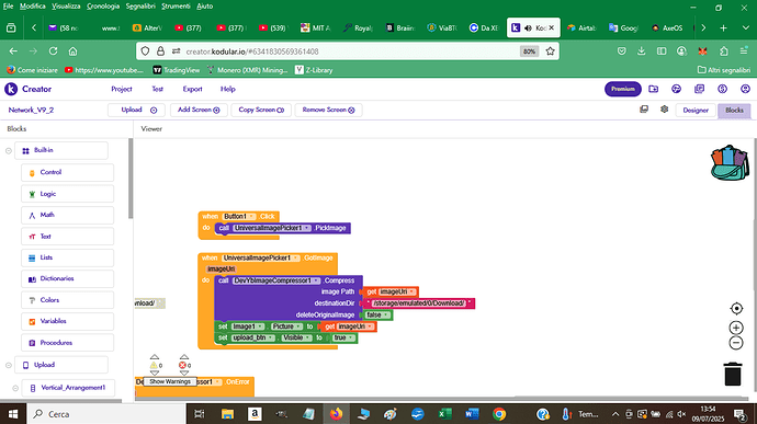 The image shows a Snap! programming interface with blocks arranged to load and manipulate an image file, including commands to get image data and handle image properties. (Captioned by AI)