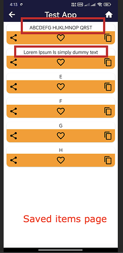 saveditem page