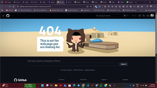 A GitHub 404 error page featuring the Octocat character wearing a desert outfit, standing next to a broken moisture vaporator in a desert scene inspired by Star Wars. (Captioned by AI)